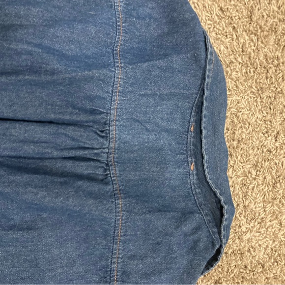 J. Gee sleeveless denim dress full zip front, mocked elastic waist likely a M Sz - Picture 10 of 16